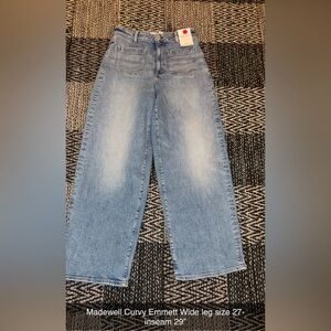 Madewell Wide Leg Jeans in Light Blue Denim